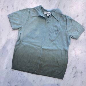 Bonpoint Pullover 4 Boys Ombré Sage Sweater Knit Jersey Sweatshirt Polo